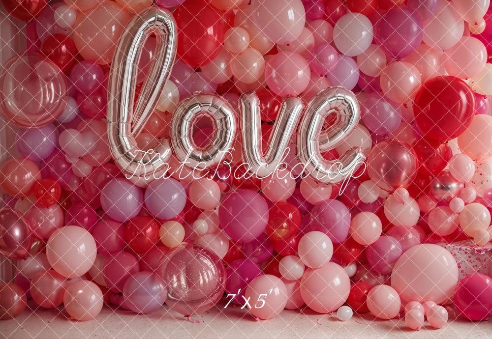 Kate Love Balloon Wall Pink Backdrop Designed by Emetselch - Kate Backdrop AU