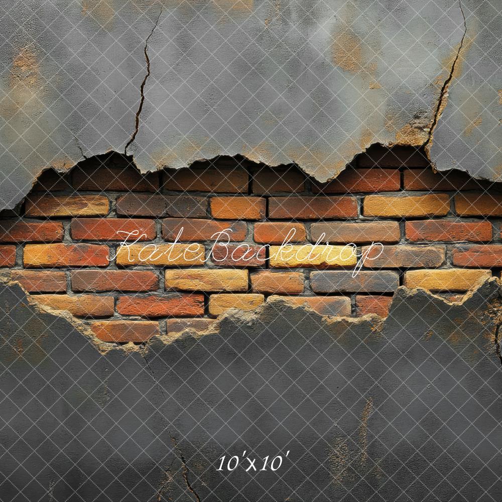 Kate Cracked Concrete Exposed Brick Backdrop Designed by Mini MakeBelieve