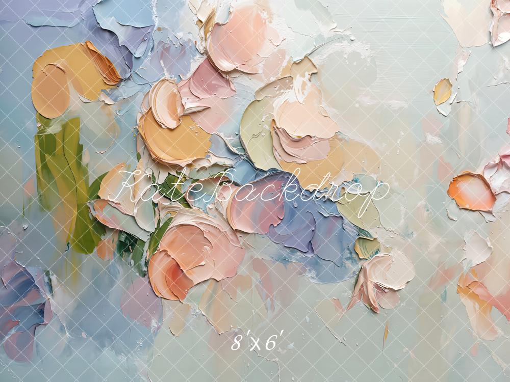 Kate Pastel Flowers Texture Backdrop Designed by Emetselch - Kate Backdrop AU