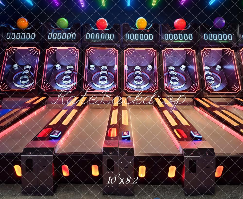 Kate Arcade Game Neon Backdrop Designed by Mini MakeBelieve