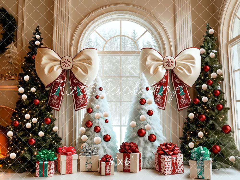 Kate Christmas Trees Bows Presents Backdrop Designed by Mini MakeBelieve - Kate Backdrop AU