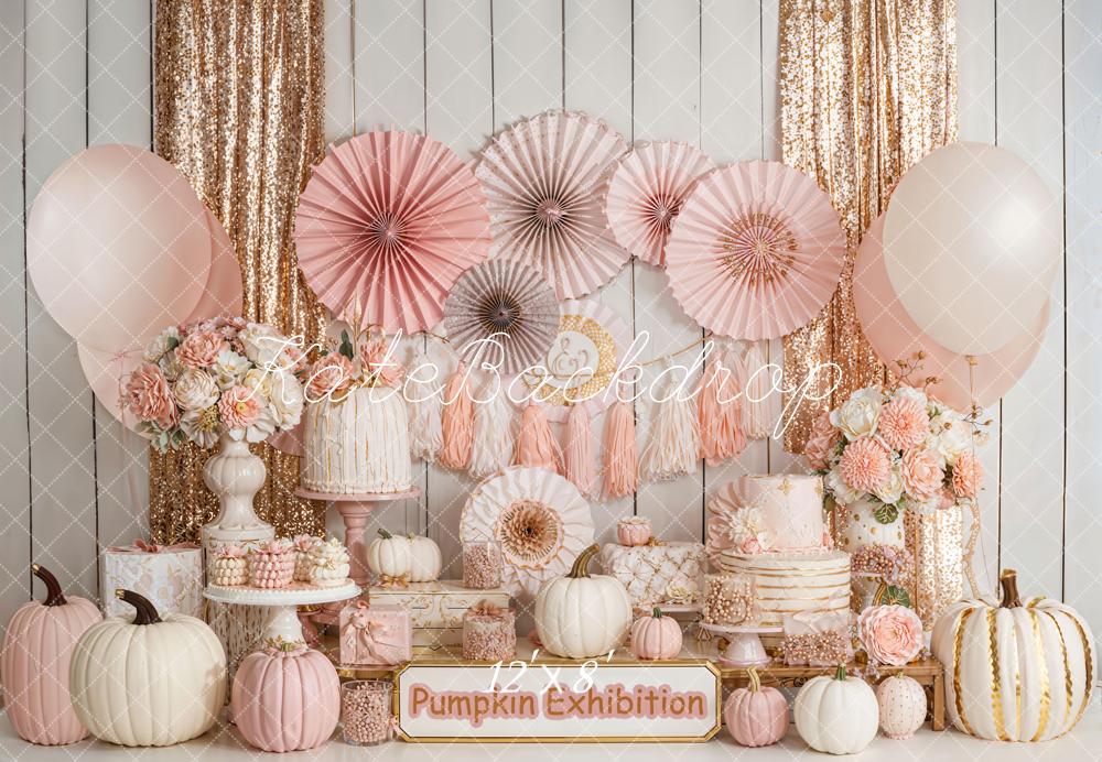 Kate Fleece Pumpkin Exhibition Birthday Backdrop Designed by Emetselch - Kate Backdrop AU