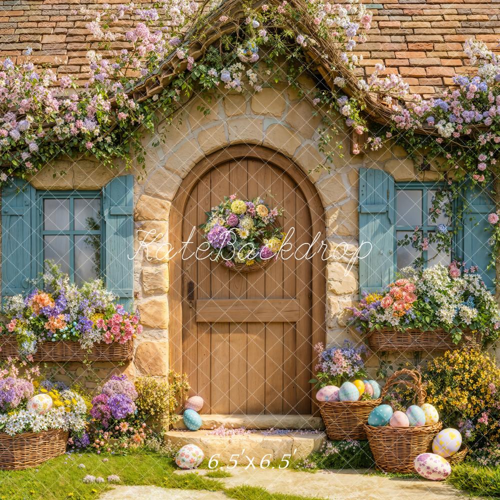 Lightning Deal Kate Easter Eggs Cottage Flowers Baskets Backdrop Designed by Emetselch