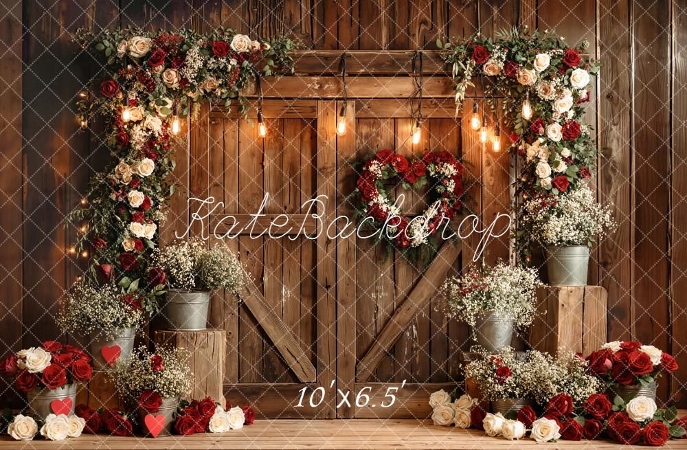 Kate Wedding Flower Arch Barn Door Backdrop Designed by Emetselch