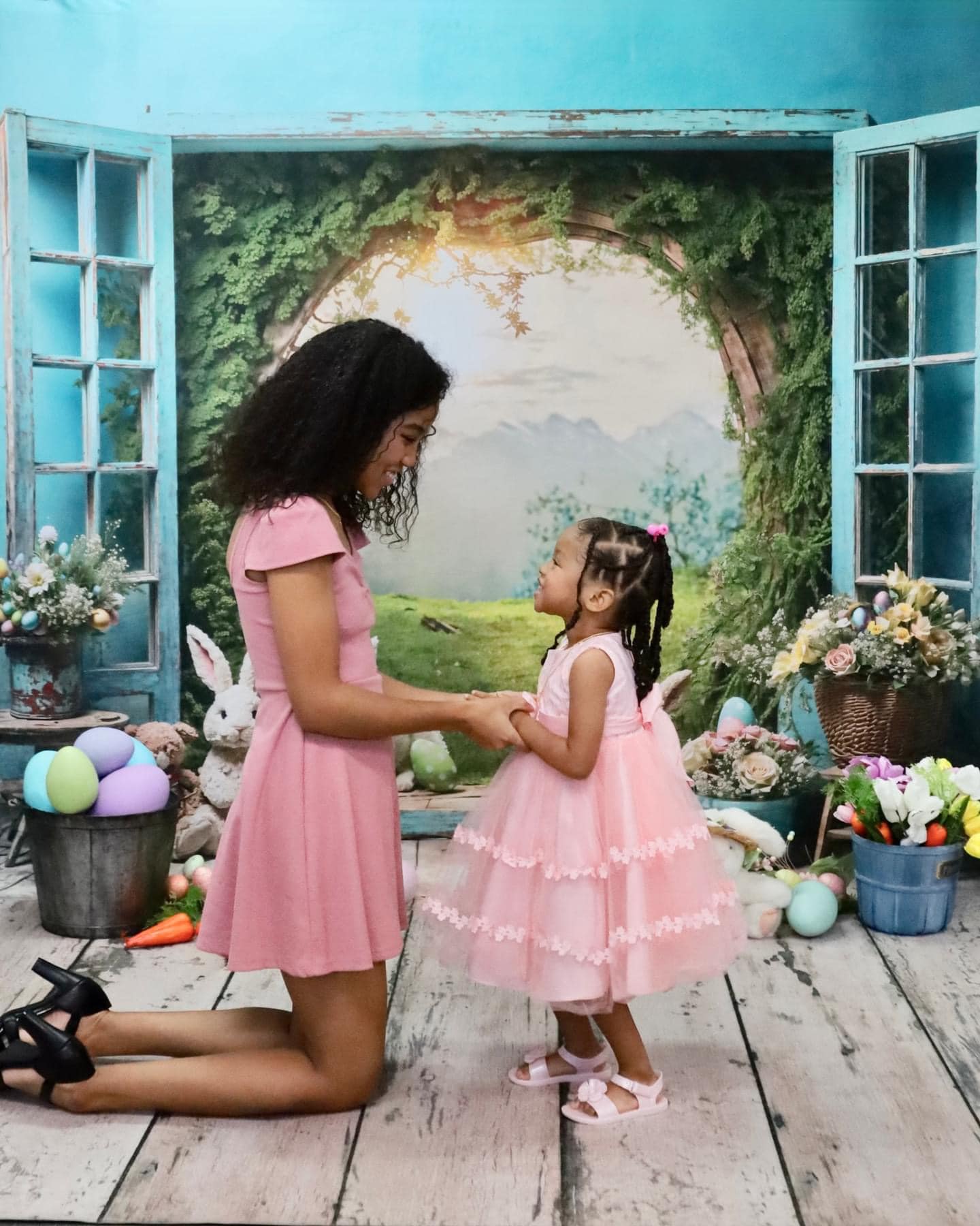 Kate Easter Bunny Window View Backdrop for Photography - Kate Backdrop AU