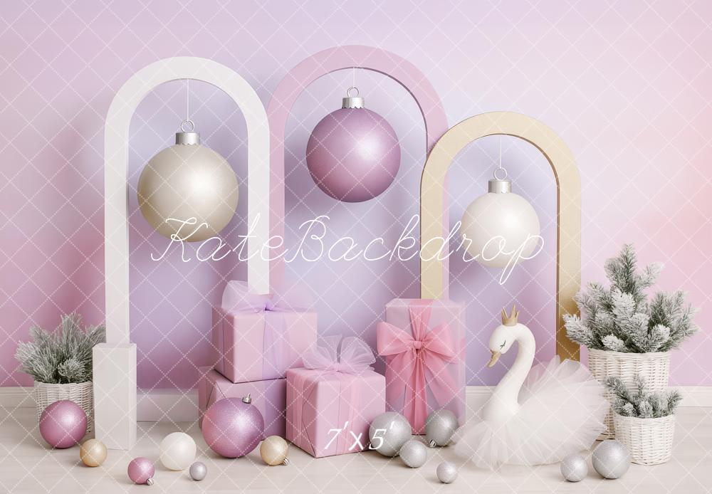 15% OFF Kate Christmas Cake Smash Swan Purple Backdrop Designed by Patty Roberts - Kate Backdrop AU
