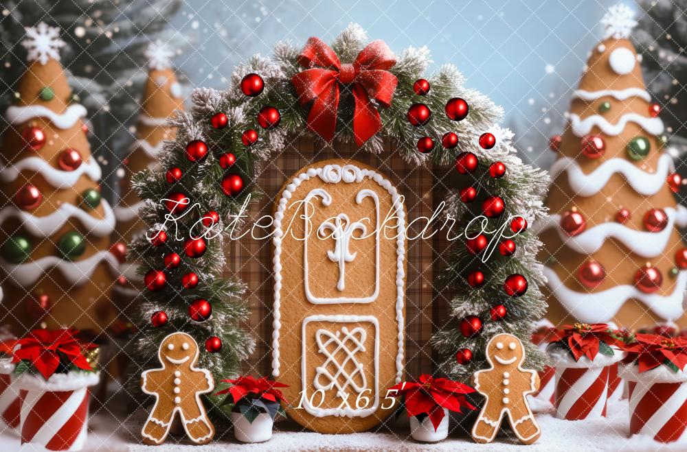 Kate Christmas Gingerbread Arch Trees Backdrop Designed by Mini MakeBelieve - Kate Backdrop AU