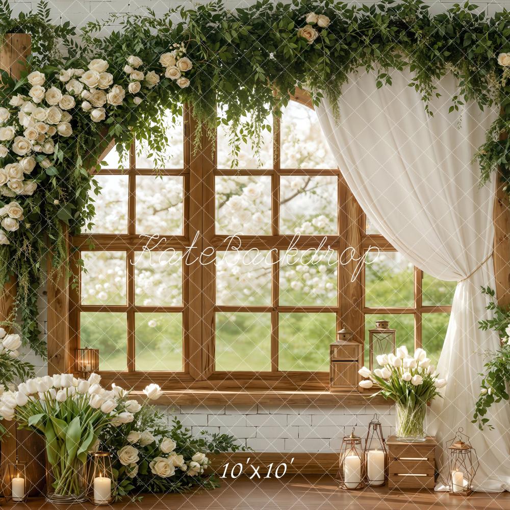 Kate Spring Window Flower Backdrop Designed by Emetselch