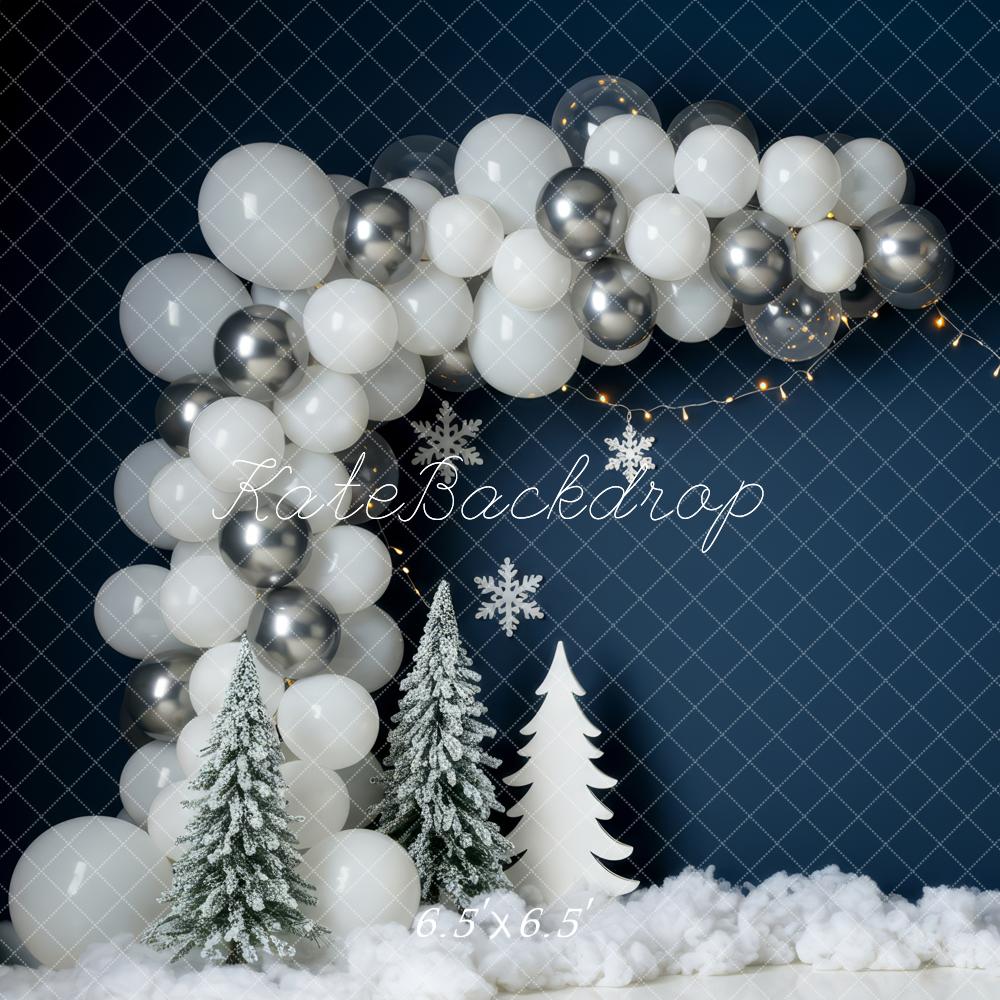Kate Winter Snowflake Balloon Brithday Backdrop Designed by Patty Roberts