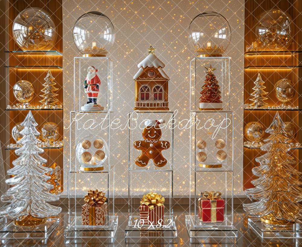 Kate Christmas Santa Gingerbread Backdrop Designed by Mini MakeBelieve - Kate Backdrop AU