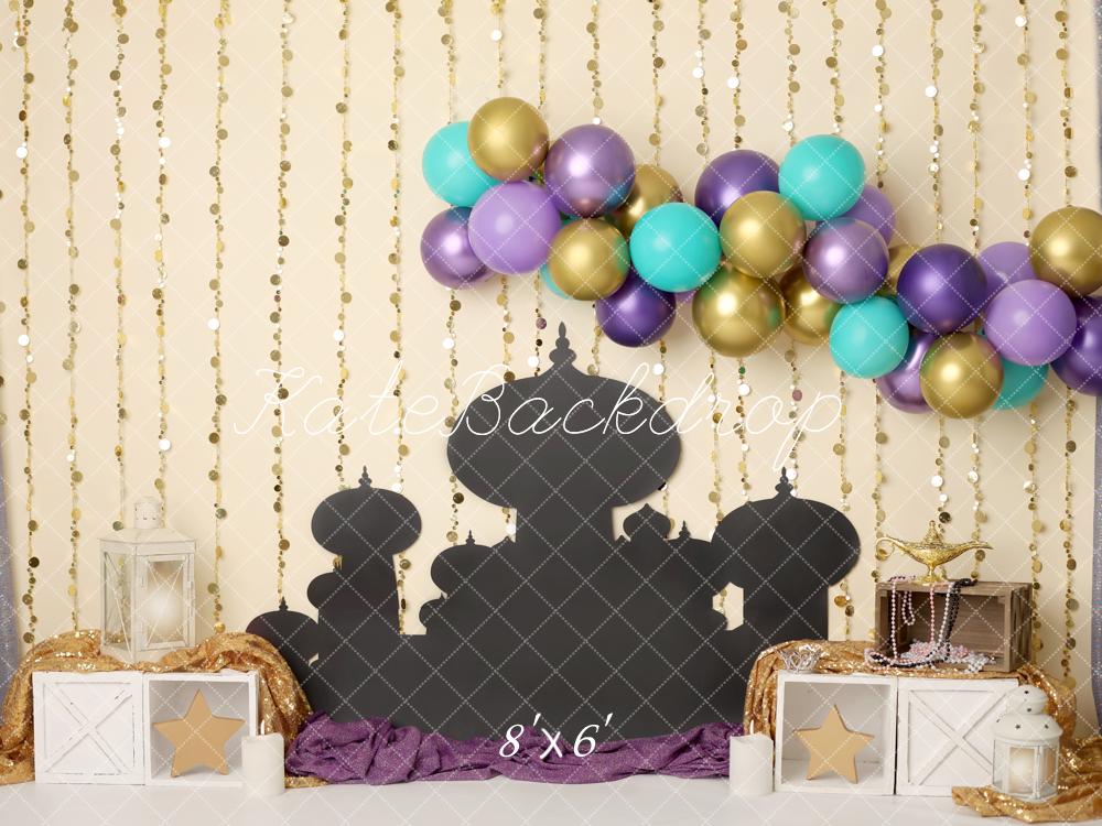 Kate Arabian Nights Palace Balloons Backdrop Designed by Melissa King - Kate Backdrop AU