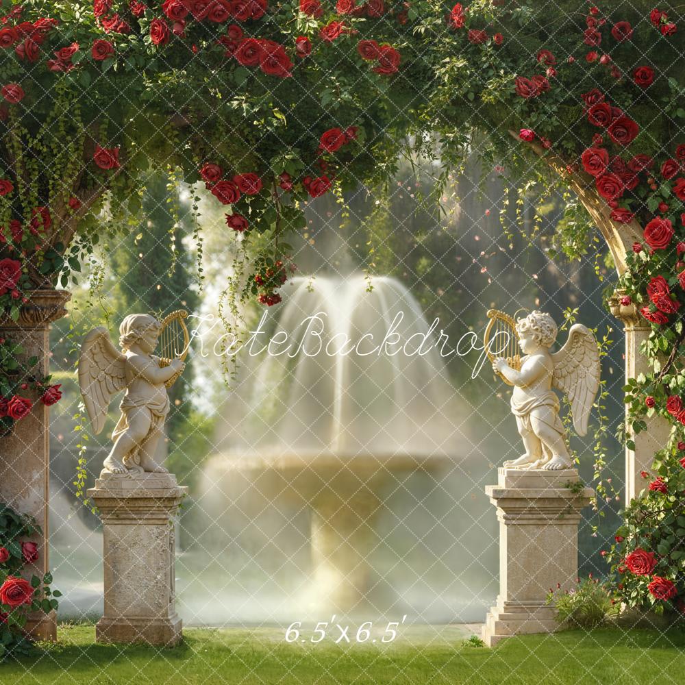 Kate Garden Arch Cherub Fountain Backdrop Designed by Emetselch