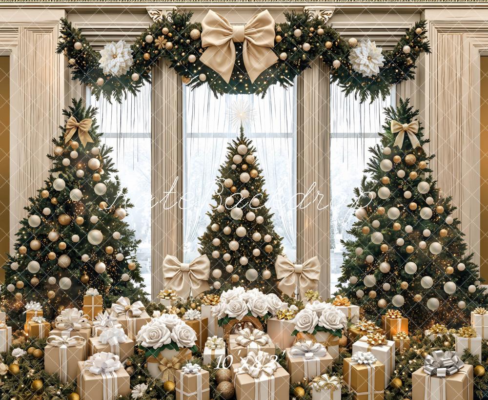 Kate Christmas Tree Presents Backdrop Designed by Mini MakeBelieve