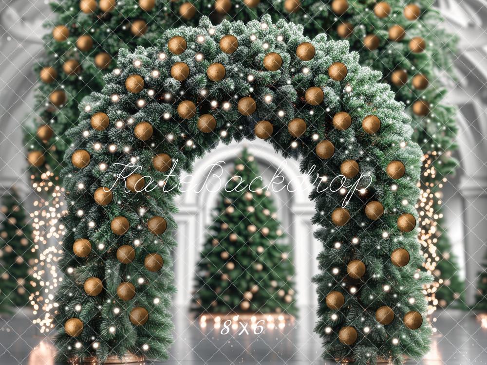 Kate Christmas Arch Gold Baubles Backdrop Designed by Mini MakeBelieve - Kate Backdrop AU