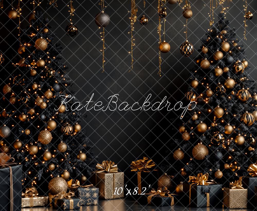 Kate Christmas Black Trees Backdrop Designed by Patty Roberts - Kate Backdrop AU