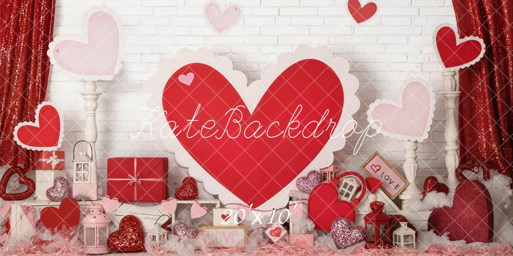 Kate Valentines Hearts Gifts Backdrop Designed by Emetselch