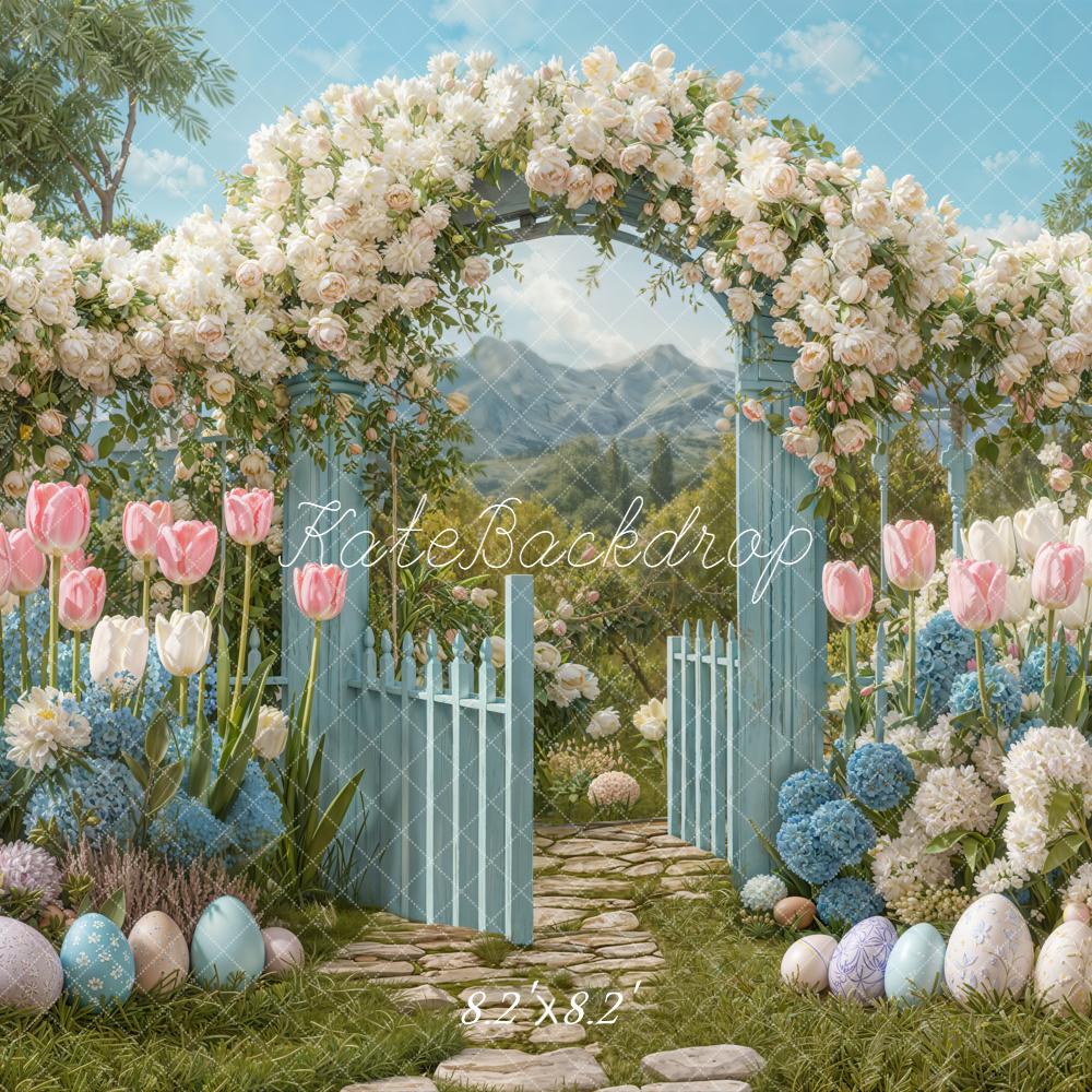 Kate Easter Flower Arch Garden Backdrop Designed by Emetselch