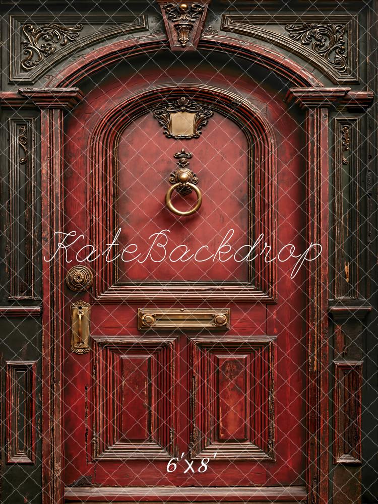 Kate Vintage Red Door Fleece Backdrop Designed by Chain