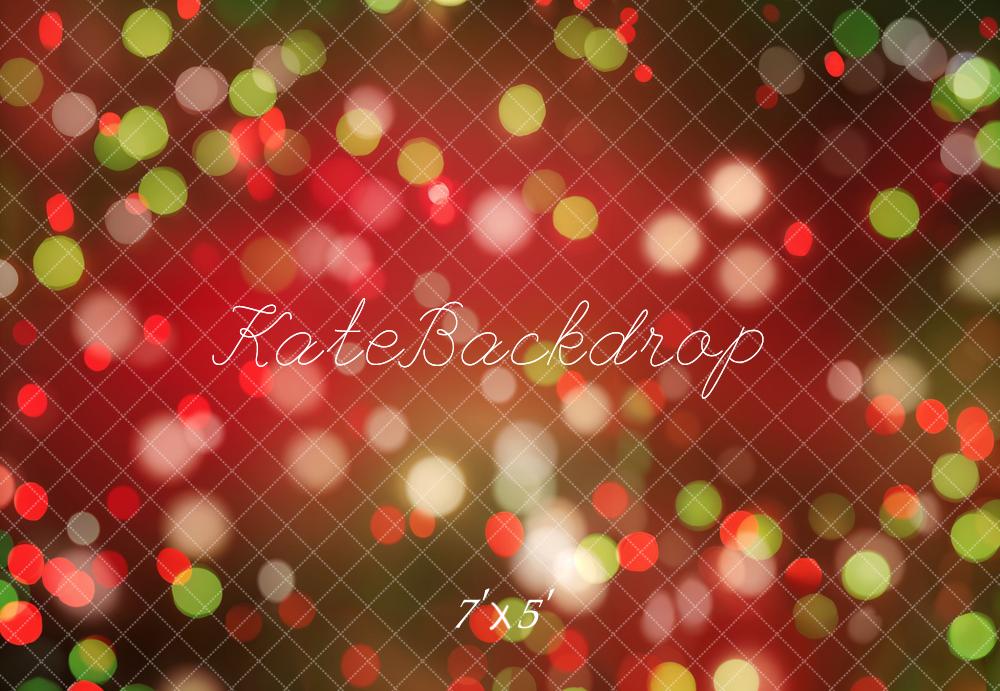 Kate Red Green Bokeh Backdrop Designed by Emetselch