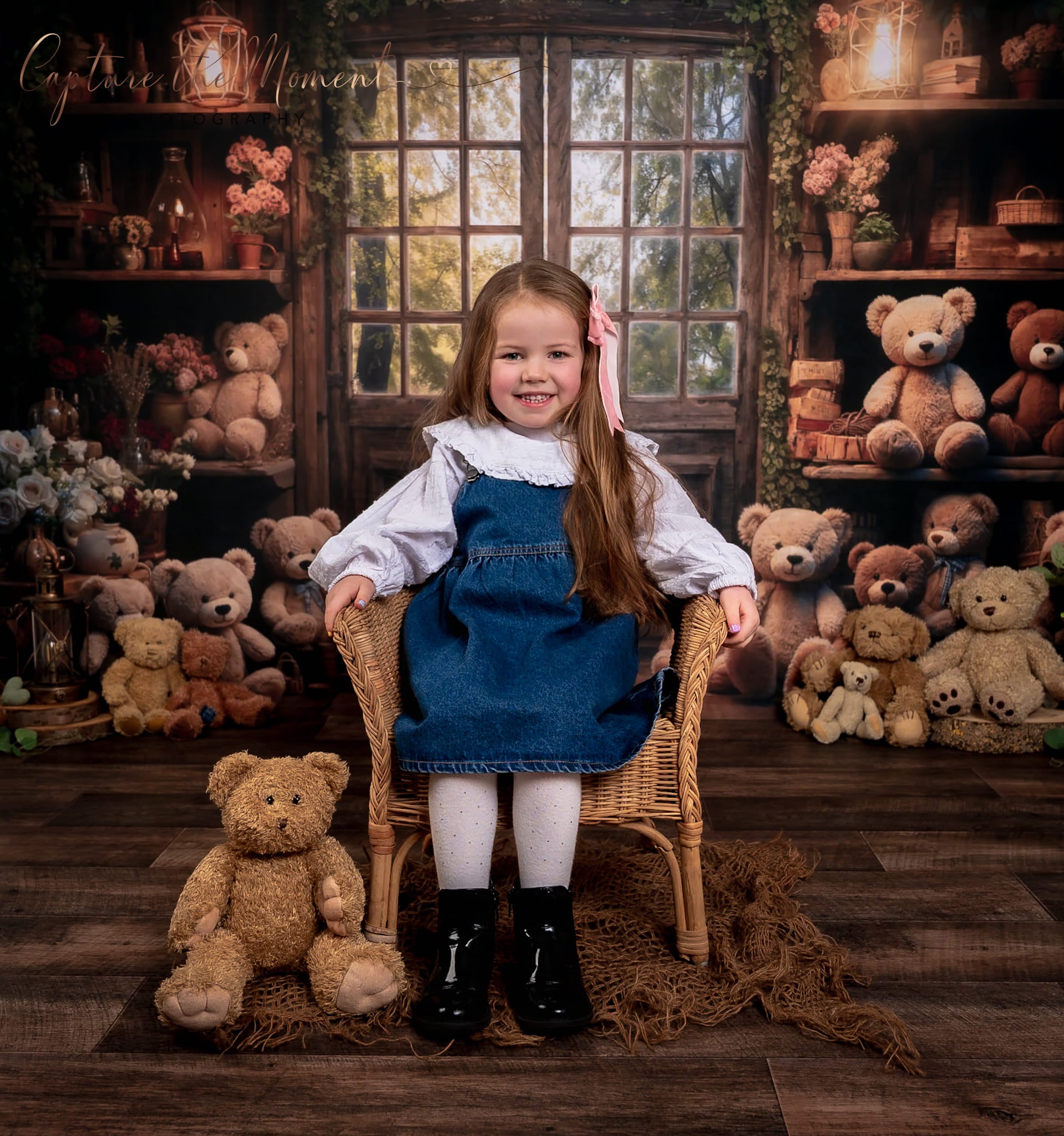 Kate Spring Bear Lantern Cabin Backdrop Designed by Emetselch - Kate Backdrop AU