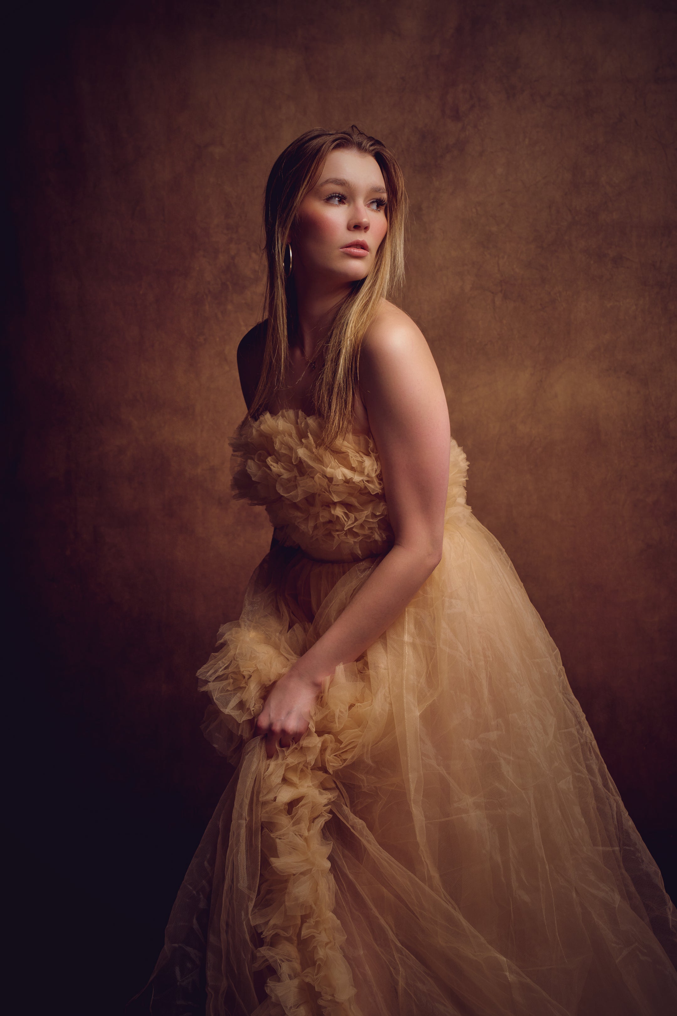 Kate Sweep Abstract Gold Brown Backdrop for Photography - Kate Backdrop AU