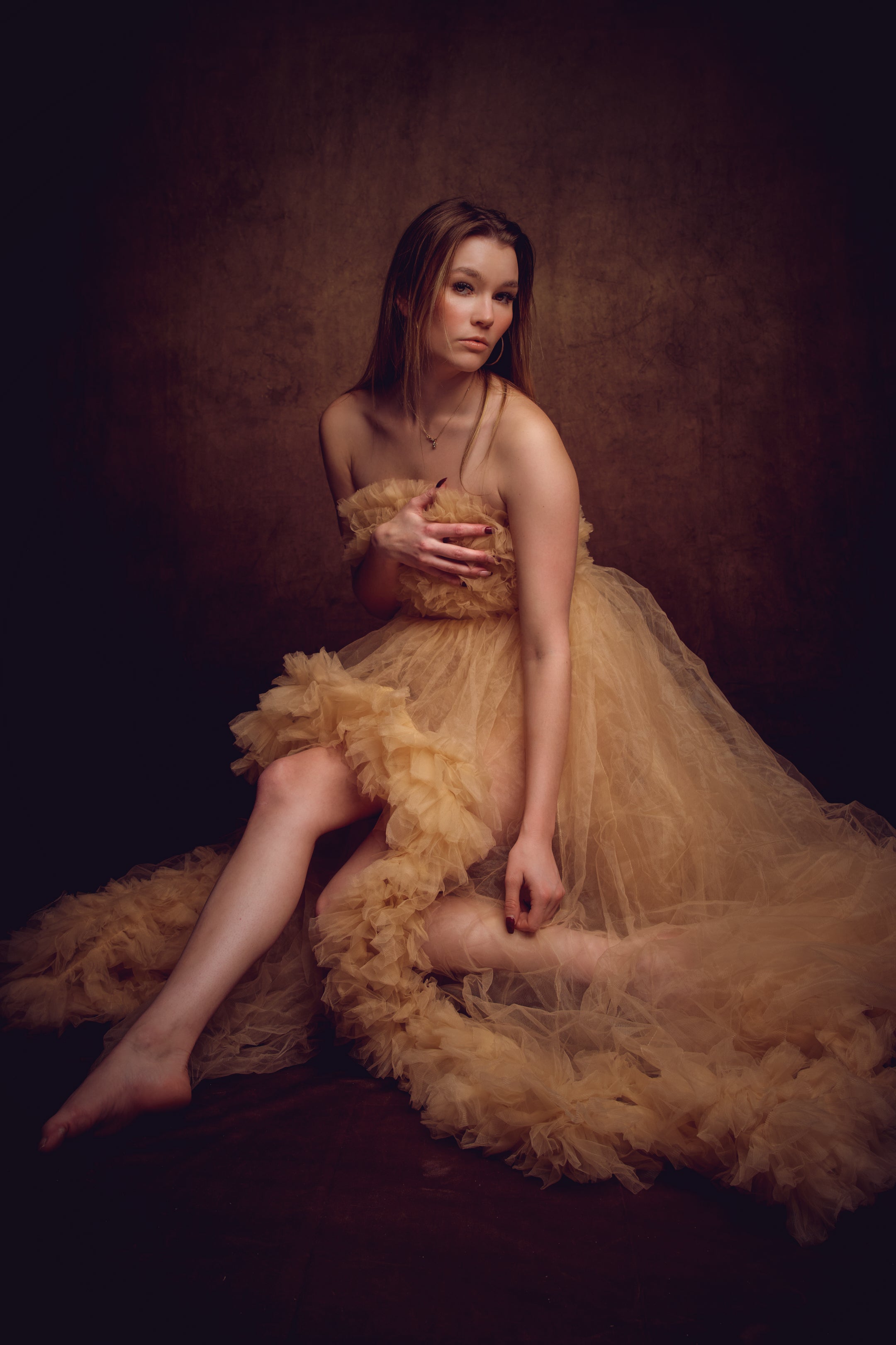 Kate Sweep Abstract Gold Brown Backdrop for Photography - Kate Backdrop AU