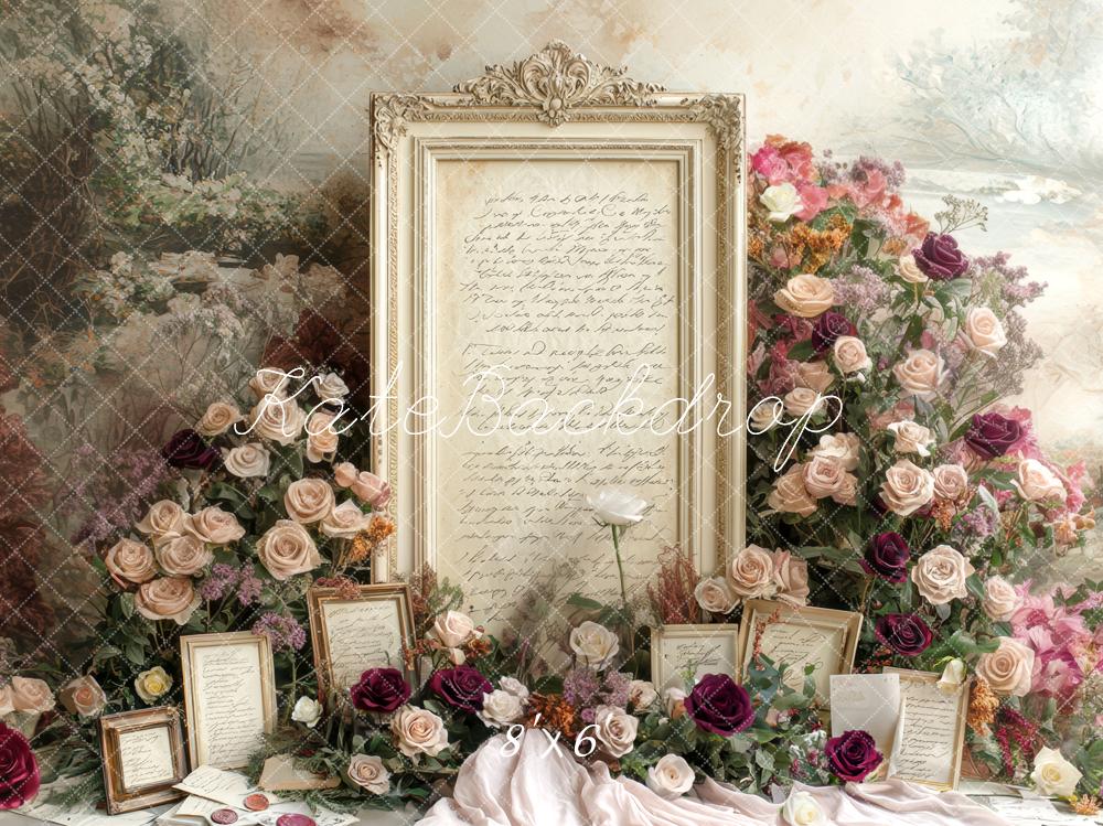 Kate Wedding Roses Vintage Frames Backdrop Designed by Mini MakeBelieve