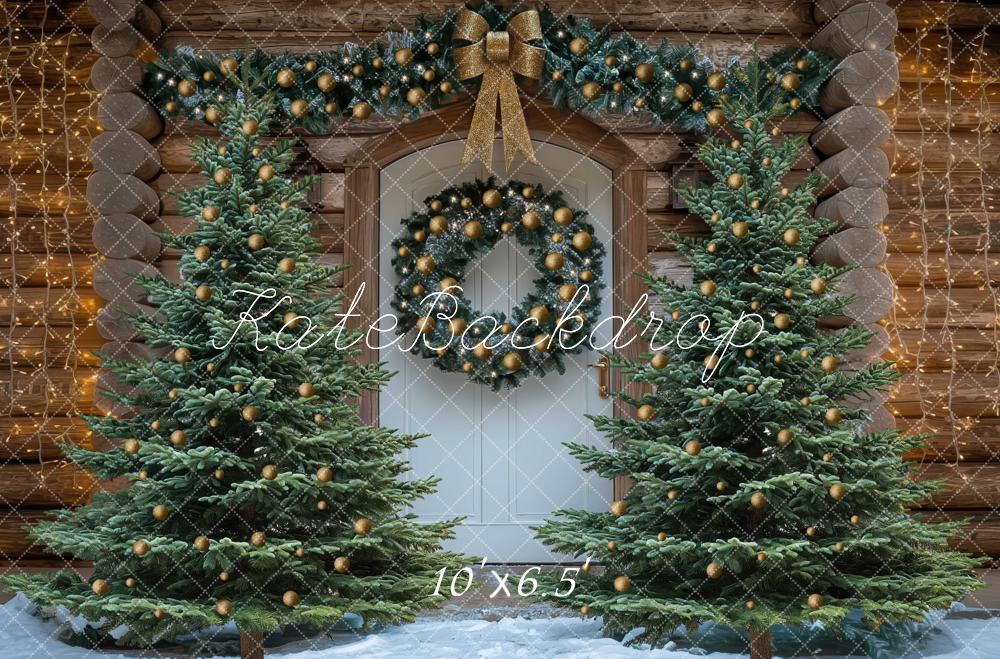 Kate Christmas Pine Trees Backdrop Designed by Mini MakeBelieve - Kate Backdrop AU