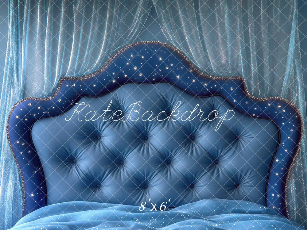 Lightning Deal Kate Blue Headboard Backdrop Designed by Mini MakeBelieve