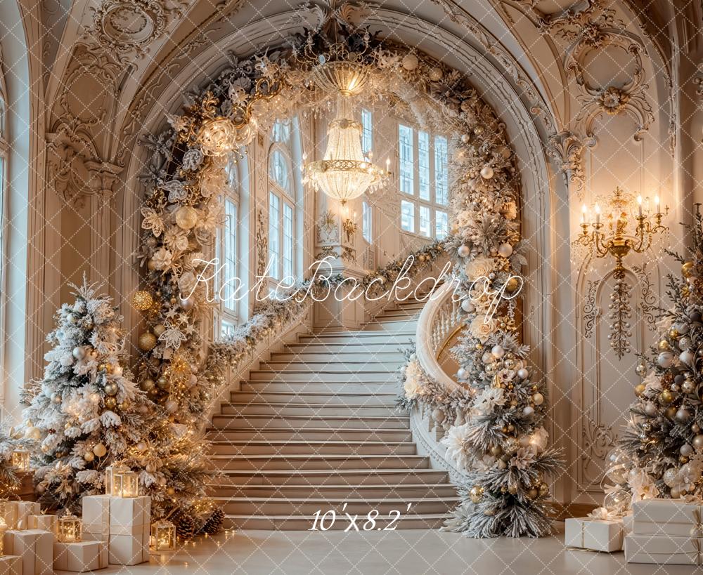 Kate Christmas Cascading Stairs Backdrop Designed by Emetselch