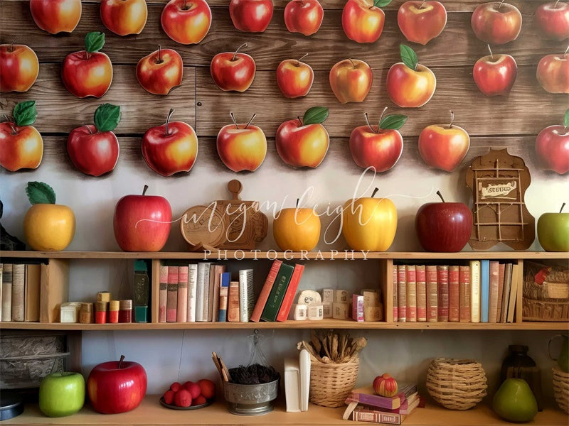 Kate Apples Books Shelves Backdrop Designed by Megan Leigh
