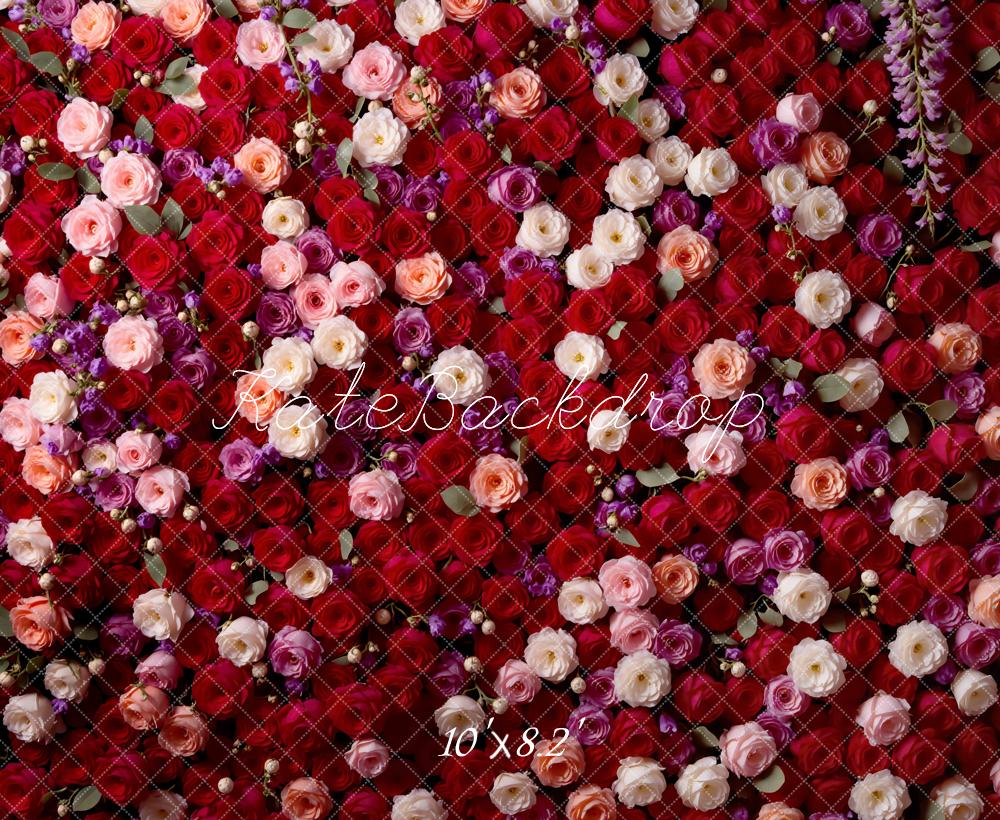 15% OFF Kate Red Pink Rose Wall Backdrop Designed by Mini MakeBelieve - Kate Backdrop AU