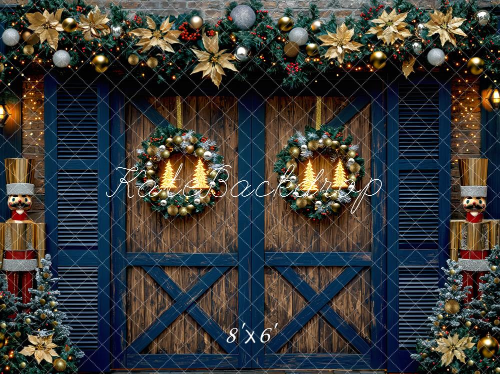 Kate Christmas Garland Door Backdrop Designed by Mini MakeBelieve - Kate Backdrop AU