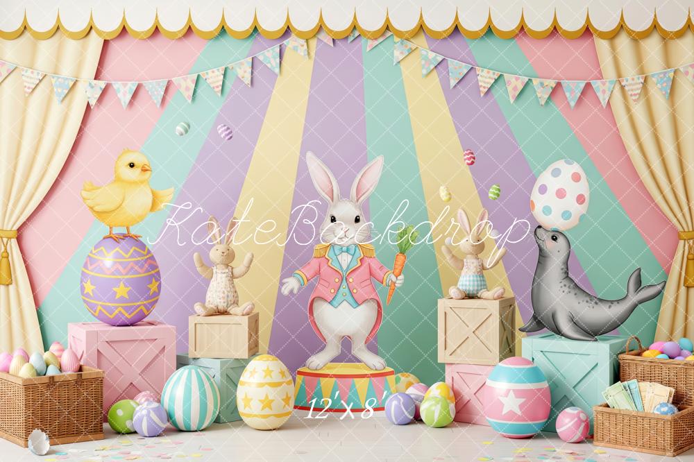 Kate Easter Bunny Circus Eggs Backdrop Designed by Patty Roberts