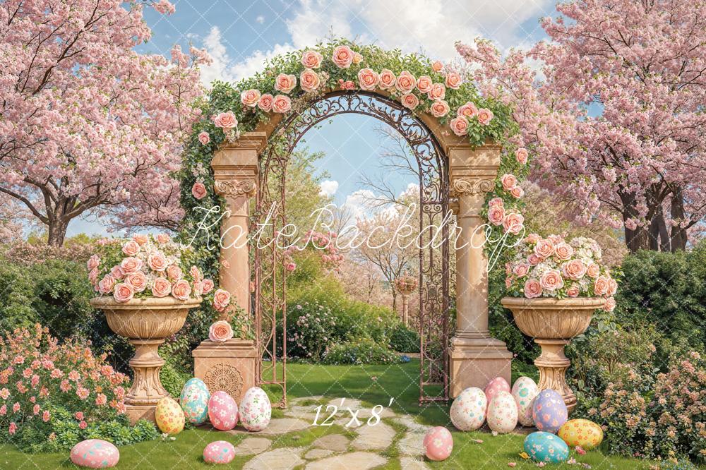 Kate Easter Flower Arch Eggs Garden Backdrop Designed by Emetselch