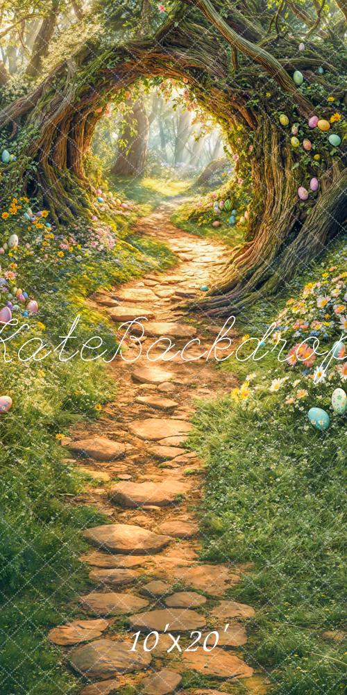 Kate Easter Bunny Forest Arch Eggs Backdrop Designed by Emetselch