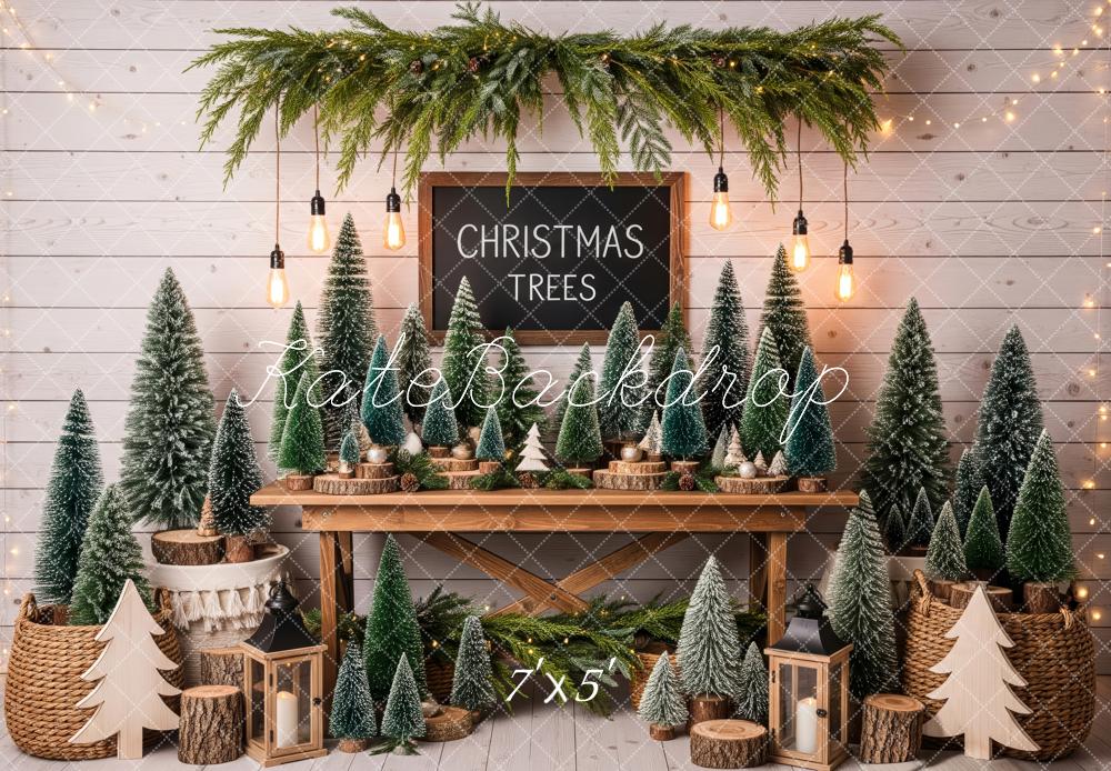Kate Christmas Trees Table Lanterns Backdrop Designed by Patty Roberts