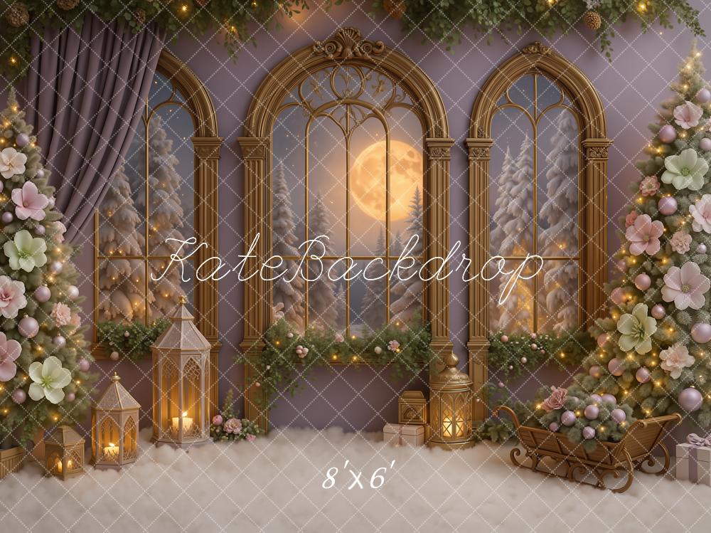 Kate Christmas Night Windows Backdrop Designed by Ashley Paul