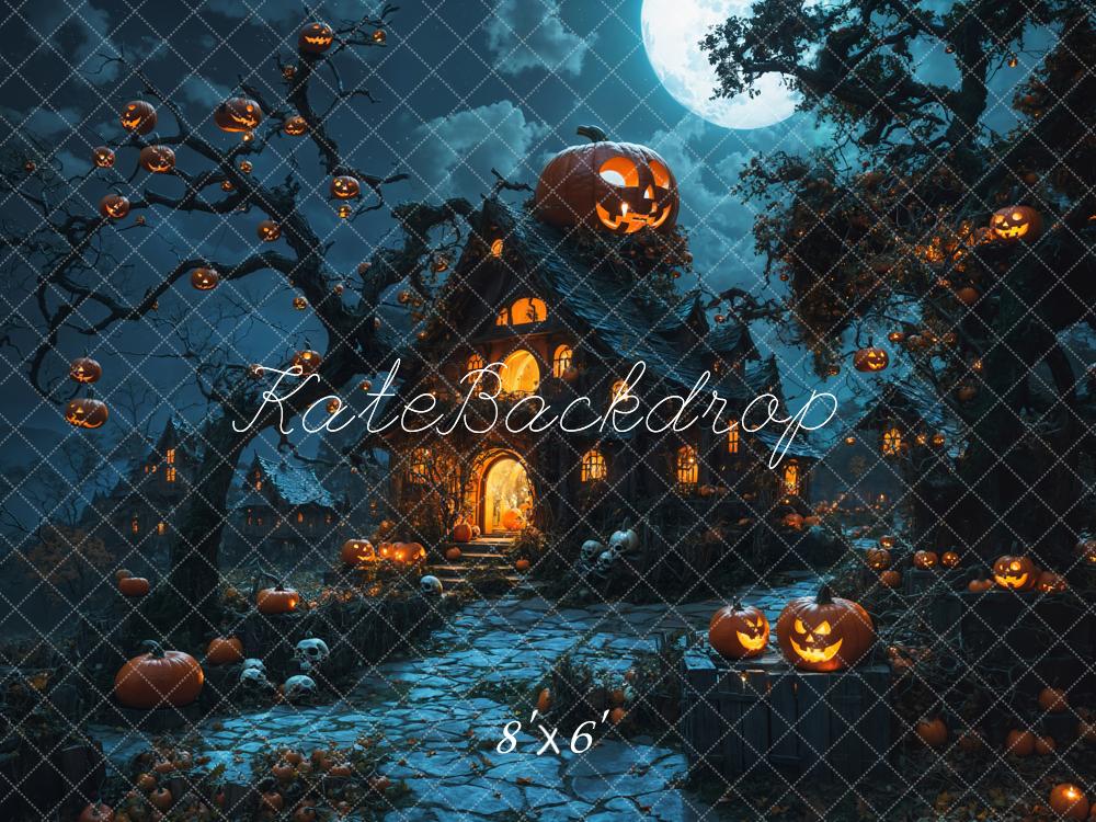 Kate Halloween Haunted House Backdrop Designed by Emetselch - Kate Backdrop AU