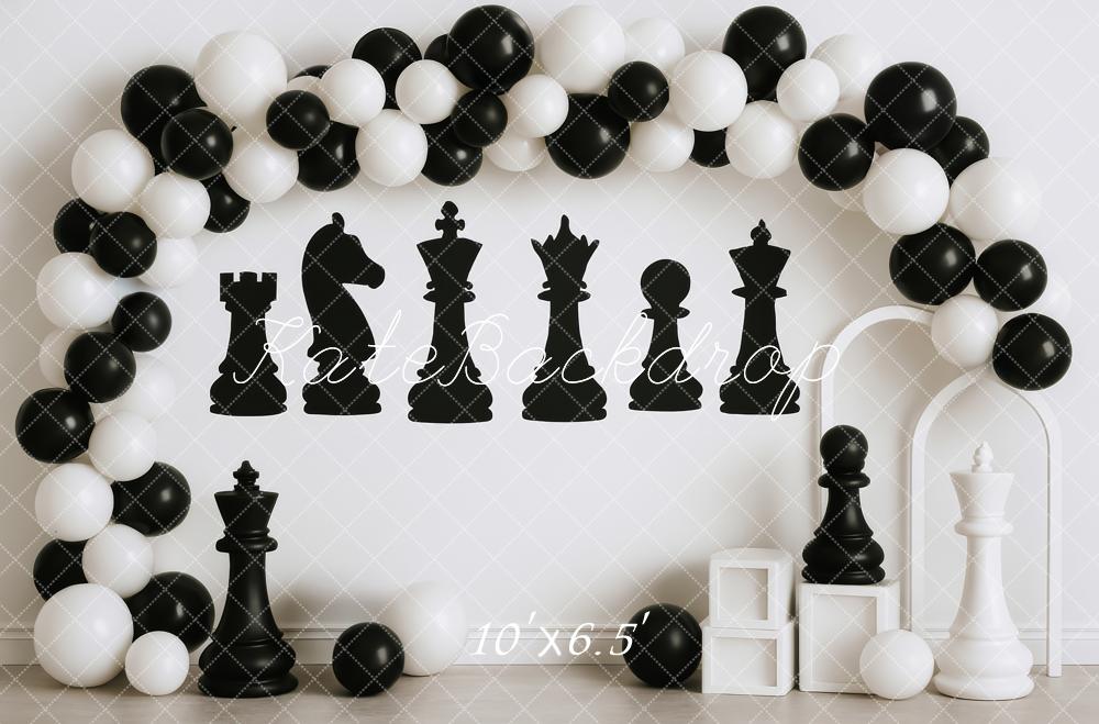 Kate Chess Pieces Balloon Cake Smash Backdrop Designed by Patty Roberts