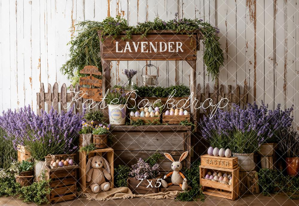 Kate Easter Lavender Stand Eggs Backdrop Designed by Emetselch