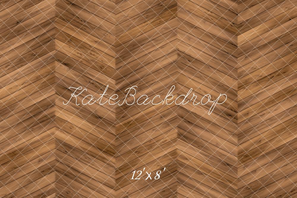 Kate Herringbone Wood Texture Fleece Backdrop Designed by Kate Image - Kate Backdrop AU