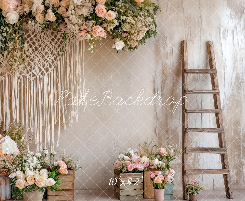 Kate Boho Macrame Flower Ladder Backdrop Designed by Patty Roberts