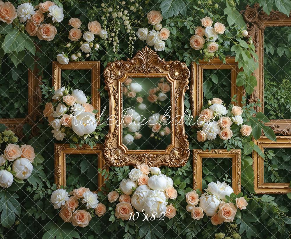 Kate Spring Floral Greenery Wall Backdrop Designed by Mini MakeBelieve