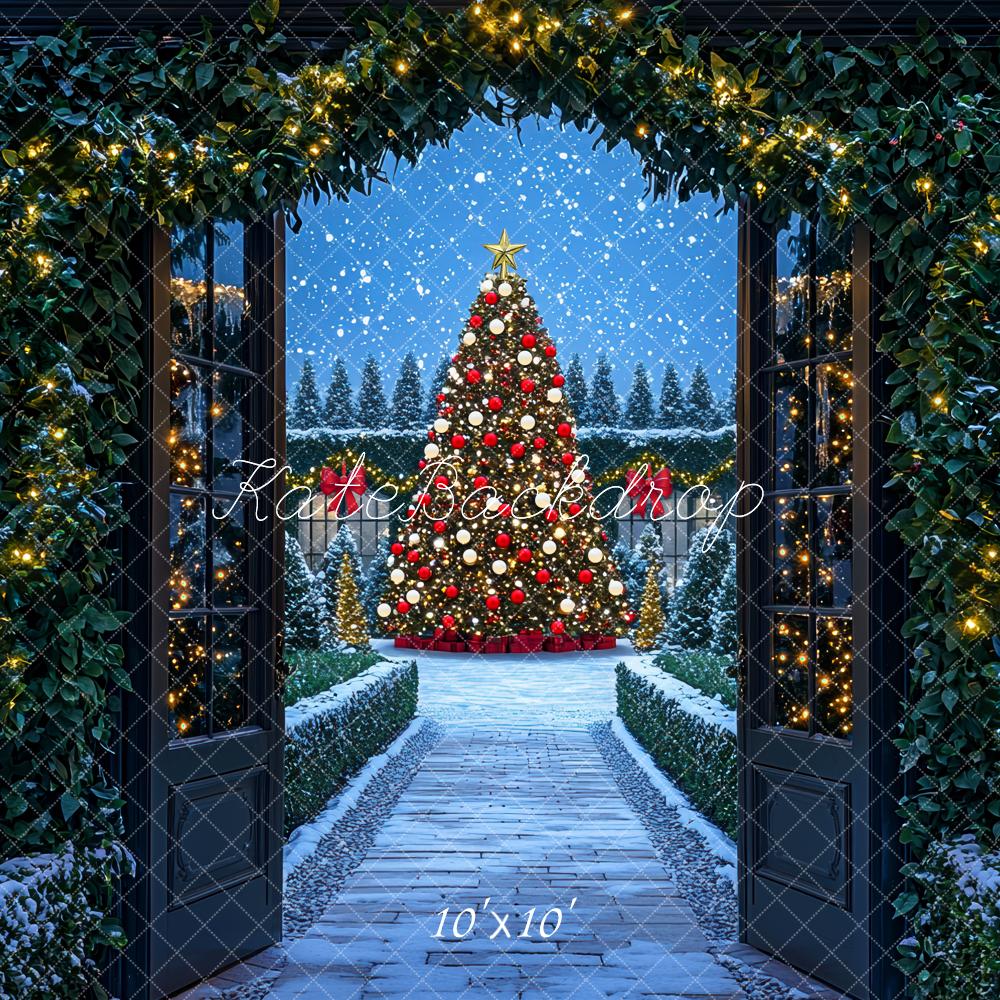 Kate Christmas Tree Snow Backdrop Designed by Mini MakeBelieve - Kate Backdrop AU