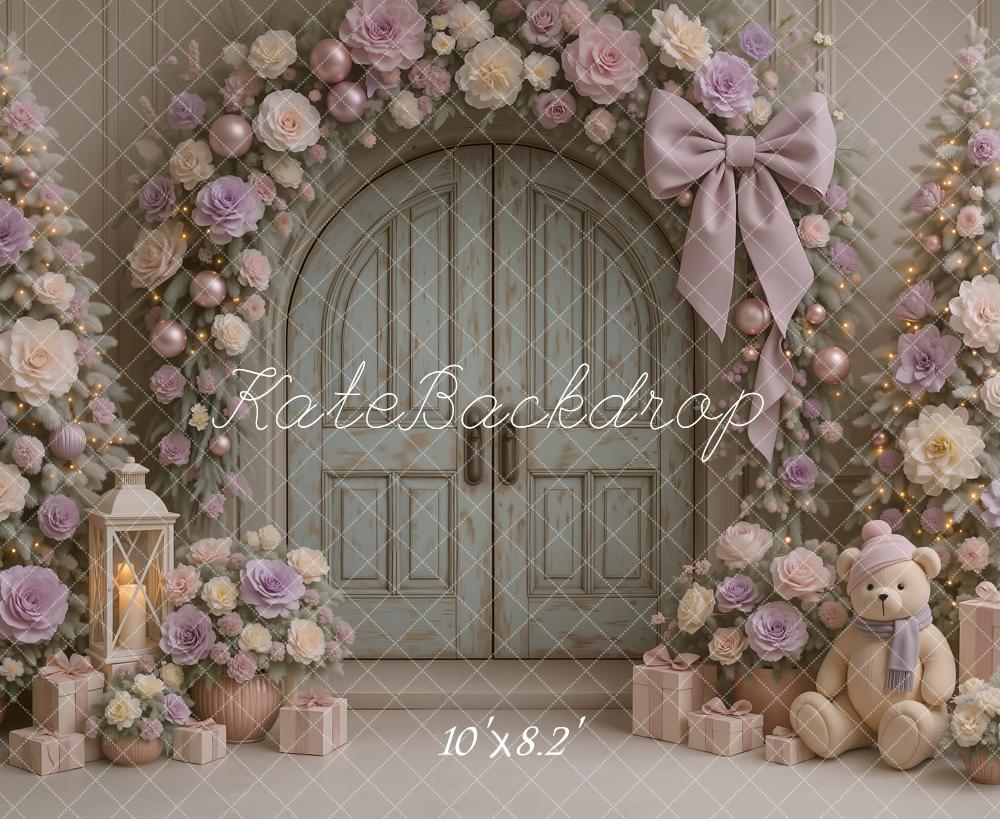 Kate Flower Arch Door Teddy Bear Backdrop Designed by Ashley Paul