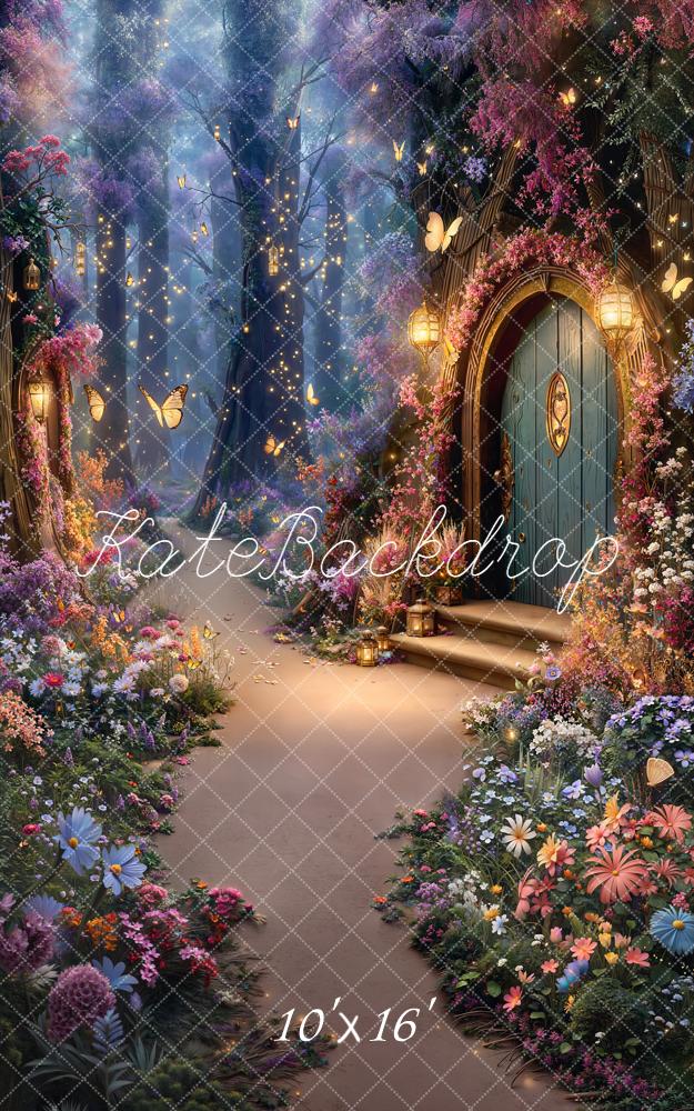 Kate Sweep Fairy Fantasy Forest Flowers Backdrop Designed by Chain - Kate Backdrop AU