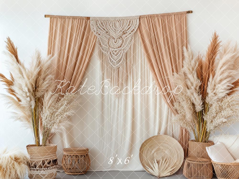 Kate Boho Macrame Pampas Grass Backdrop Designed by Patty Roberts