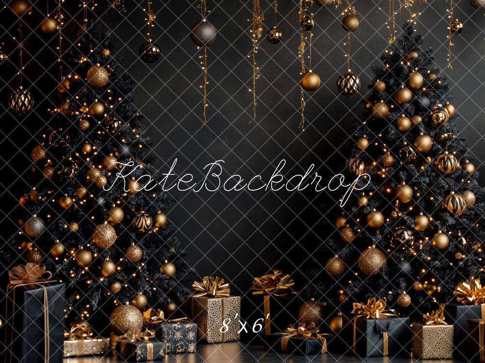 Kate Christmas Black Trees Backdrop Designed by Patty Roberts - Kate Backdrop AU