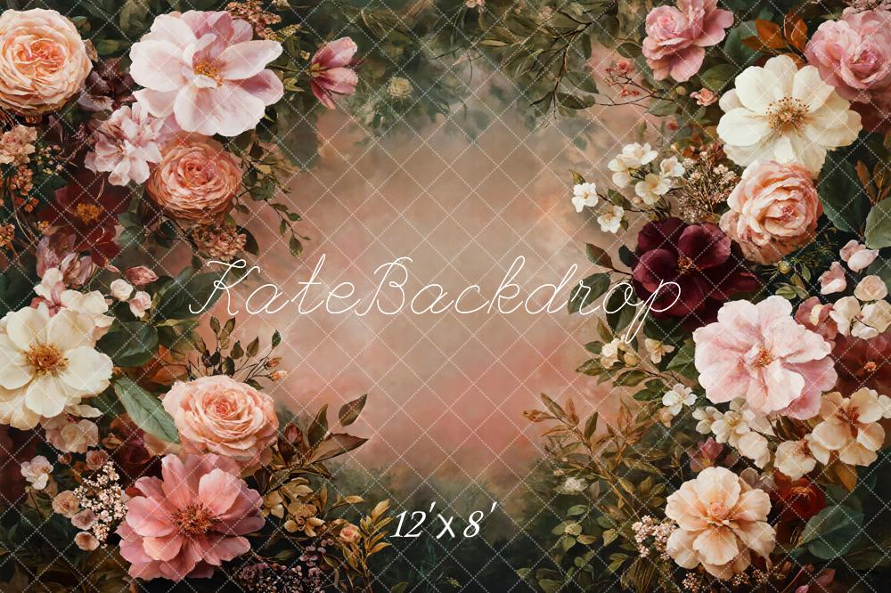 Kate Flower Vintage Maternity Photo Backdrop Designed by GQ